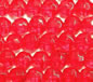 Bright Red 6mm Faceted Round Glass Beads